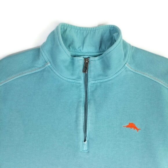Tommy Bahama Nassau T214575 Blue Half Zip Pullover Sweatshirt Mens Large - Picture 4 of 13
